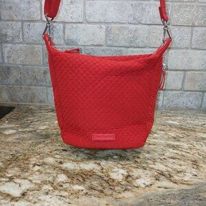 Vera Bradley Day Off Satchel in Rumba Red – Quilted Faux Leather, Chic & Structu